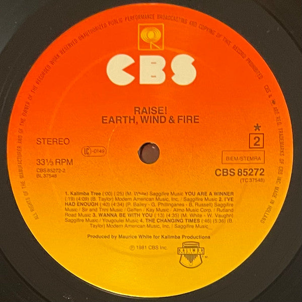 Earth, Wind & Fire : Raise! (LP, Album, Gat)