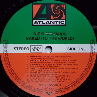 Nicki Richards : Naked (To The World) (LP, Album)