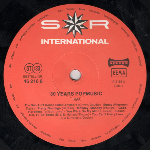 Various : 30 Years Popmusic 1966 (LP, Comp, Mono)