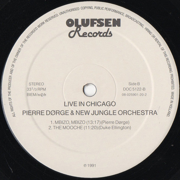 Pierre Dørge & New Jungle Orchestra : Live In Chicago (LP)