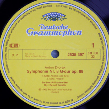 Antonín Dvořák, Berliner Philharmoniker, Rafael Kubelik : Symphonie Nr. 8 In G-Dur Op.88 (LP)