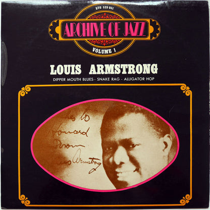 Louis Armstrong : Archive Of Jazz Volume 1 - Louis Armstrong (LP, Comp, Mono)