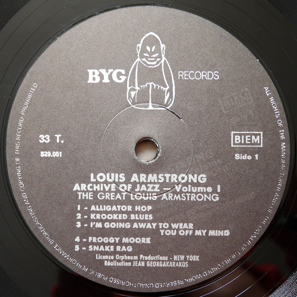 Louis Armstrong : Archive Of Jazz Volume 1 - Louis Armstrong (LP, Comp, Mono)