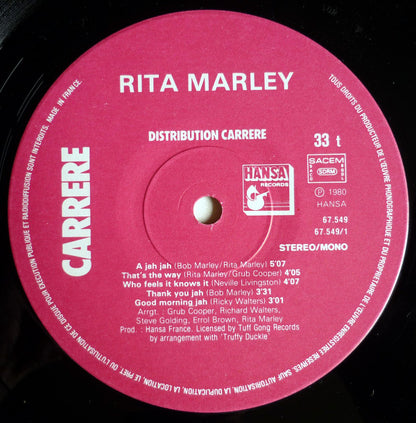 Rita Marley : Who Feels It Knows It (LP, Album, Red)