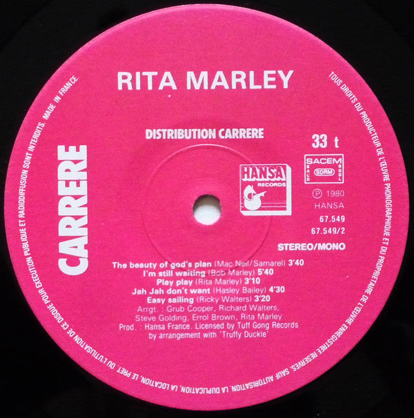 Rita Marley : Who Feels It Knows It (LP, Album, Red)