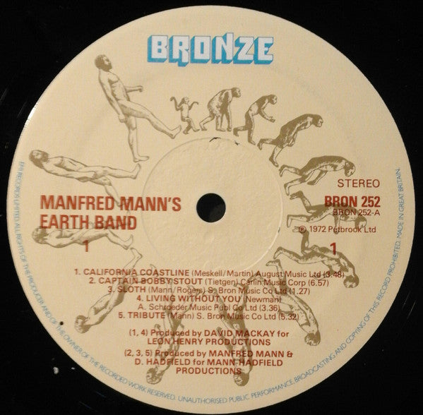 Manfred Mann's Earth Band : Manfred Mann's Earth Band (LP, Album, RE)