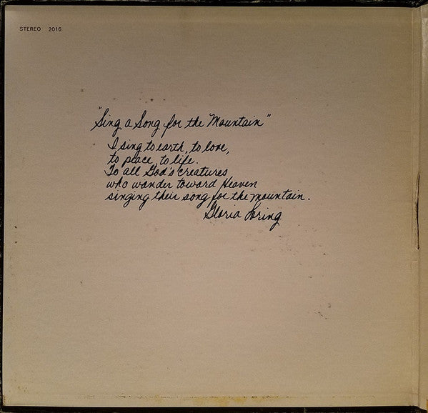 Gloria Loring : Sing A Song For The Mountain (LP)