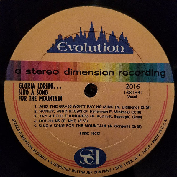 Gloria Loring : Sing A Song For The Mountain (LP)