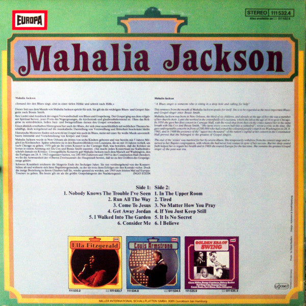 Mahalia Jackson : Mahalia Jackson (LP, Comp)