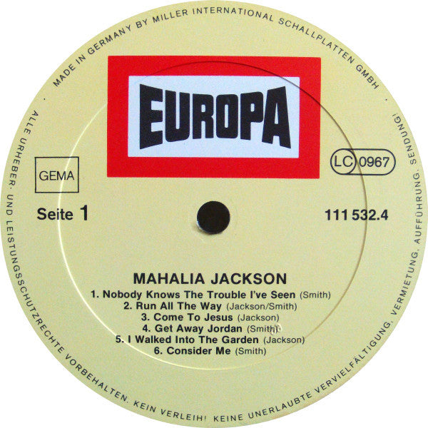 Mahalia Jackson : Mahalia Jackson (LP, Comp)