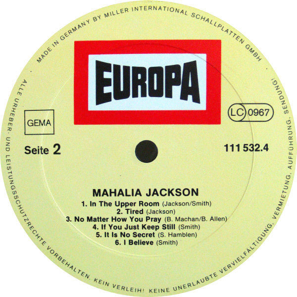 Mahalia Jackson : Mahalia Jackson (LP, Comp)