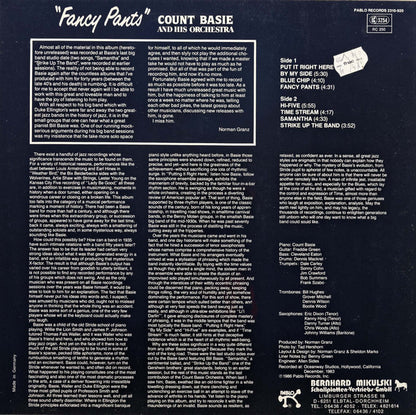 Count Basie Orchestra : "Fancy Pants" (LP, Album)