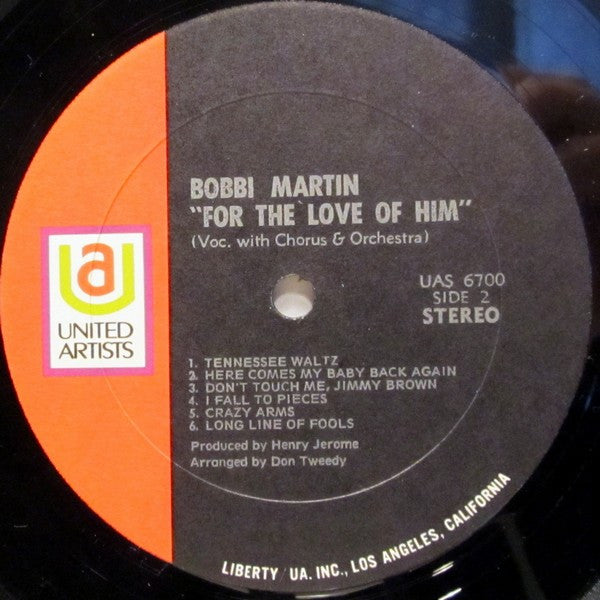 Bobbi Martin : For The Love Of Him (LP, Album, RE)