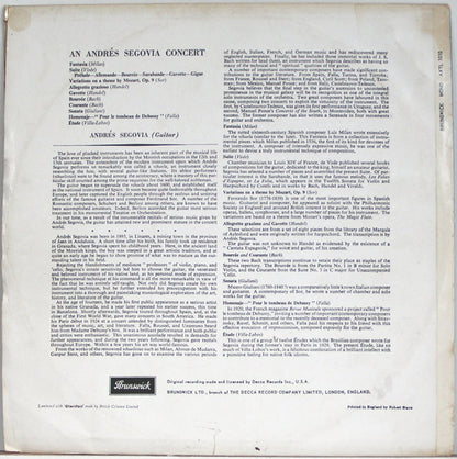 Andrés Segovia : An Andrés Segovia Concert (LP, Album, Mono)
