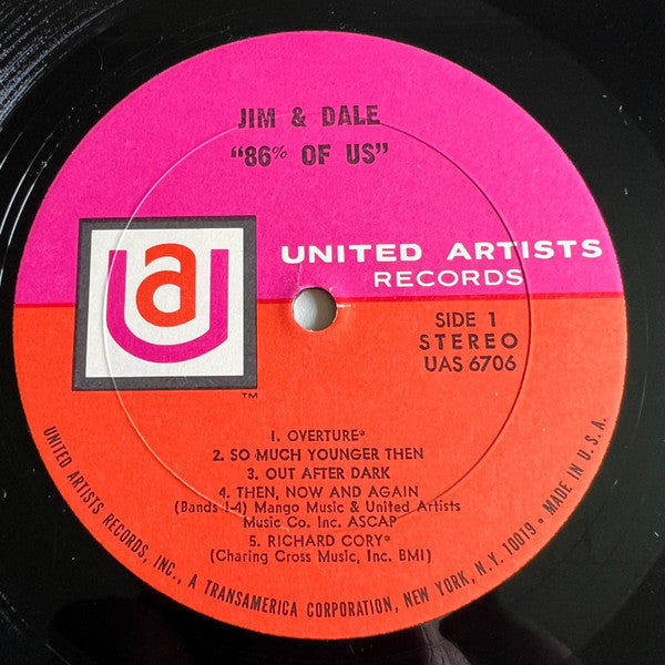 Jim And Dale : 86% Of Us (LP, Album)