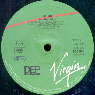 UB40 : Red Red Wine (12")
