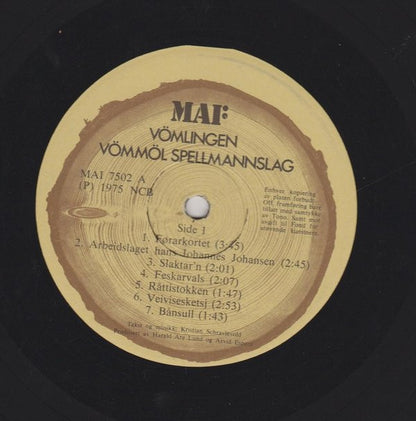 Vömmöl Spellmannslag : Vömlingen (LP, Album)