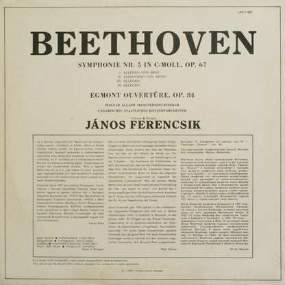 Ludwig van Beethoven, Hungarian State Orchestra, János Ferencsik : Symphonie Nr. 5 / Egmont Ouvertüre (LP, No )