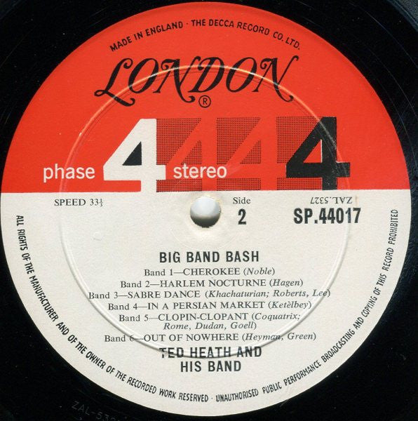 Ted Heath And His Music : Big Band Bash (LP, Album)
