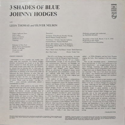 Johnny Hodges With Leon Thomas And Oliver Nelson : 3 Shades Of Blue (LP, Album)
