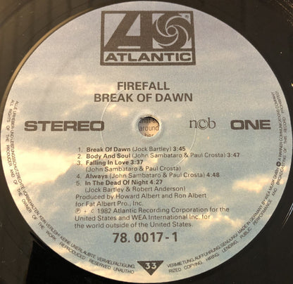 Firefall : Break Of Dawn (LP, Album)