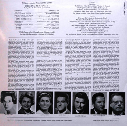 Wolfgang Amadeus Mozart - Evelyn Lear, Roberta Peters, Lisa Otto, Fritz Wunderlich, Dietrich Fischer-Dieskau, Franz Crass, Berliner Philharmoniker, Karl Böhm : Die Zauberflöte (Opernquerschnitt) (LP, RE)