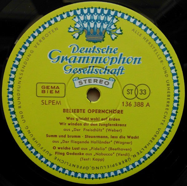 Various : Beliebte Opernchöre (LP, Comp)