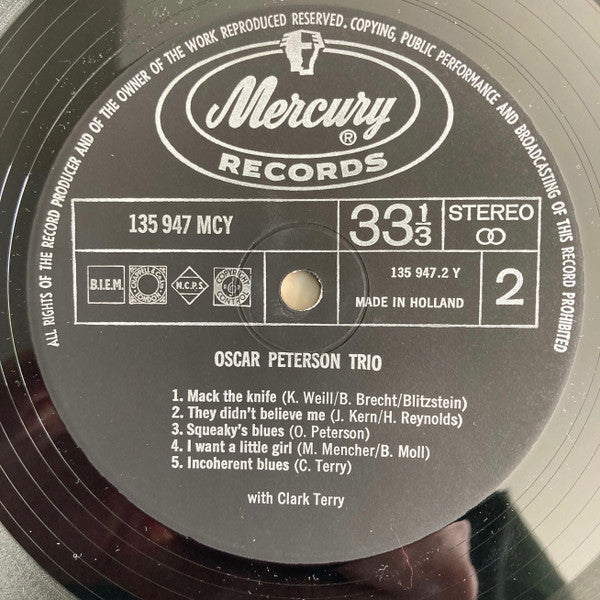 The Oscar Peterson Trio With Clark Terry : The Oscar Peterson Trio With Clark Terry (LP, Album, RE)