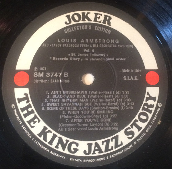 Louis Armstrong And His Savoy Ballroom Five & Louis Armstrong And His Orchestra : St. James Infirmary 1928 -1929 (LP, Comp)