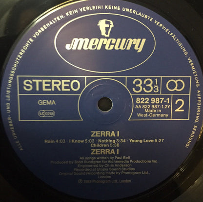 Zerra I : Zerra I (LP, Album)