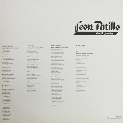 Leon Patillo : Don't Give In (LP, Album)