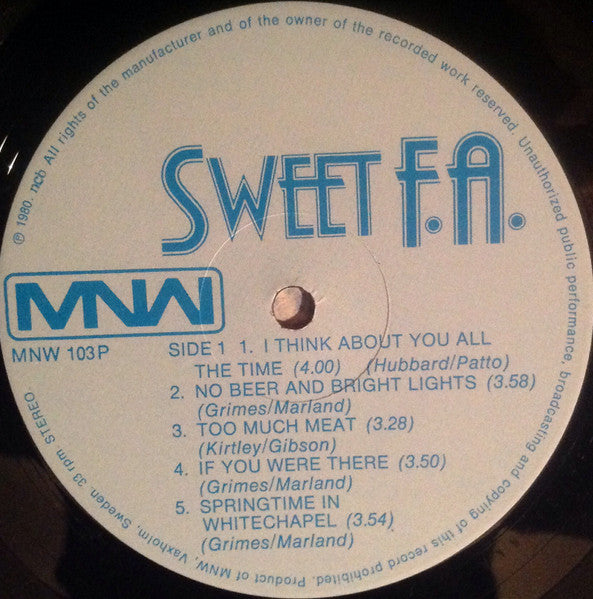 Sweet F.A. (3) : Sweet F.A. (LP, Album)