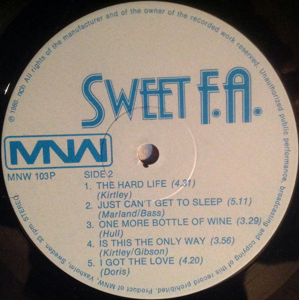Sweet F.A. (3) : Sweet F.A. (LP, Album)