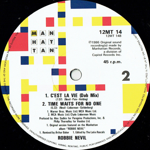 Robbie Nevil : C'Est La Vie (12")