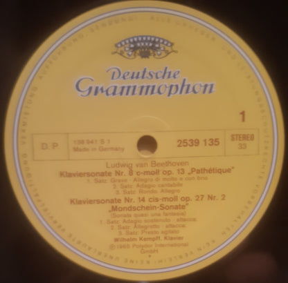 Ludwig van Beethoven - Wilhelm Kempff : Die Beliebtesten Sonaten (The Best-Loved Sonatas) (2xLP, Comp, RE, Gat)
