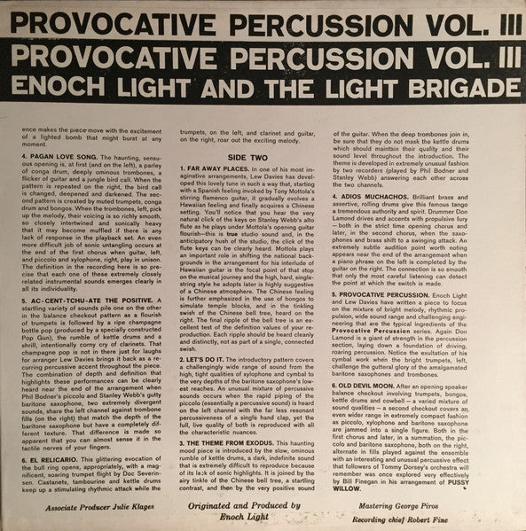 Enoch Light And The Light Brigade : Provocative Percussion Vol. 3 (LP, Album)