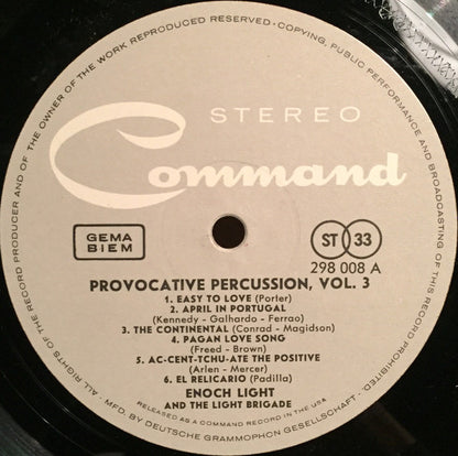 Enoch Light And The Light Brigade : Provocative Percussion Vol. 3 (LP, Album)