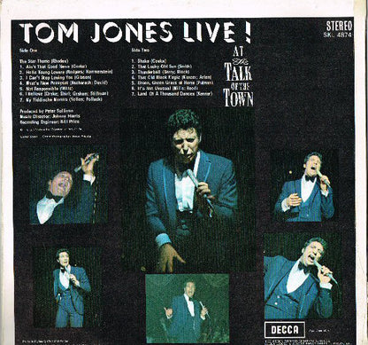 Tom Jones : Tom Jones Live! At The Talk Of The Town (LP, Album)