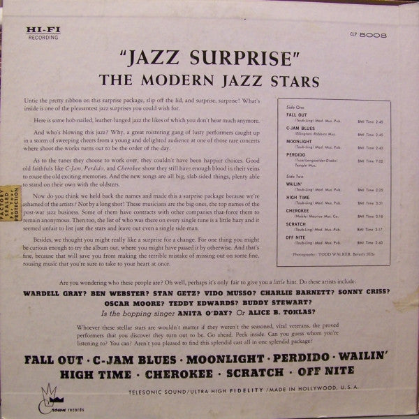 The Modern Jazz Stars : Jazz Surprise! (LP, Album, RE)