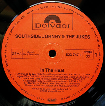 Southside Johnny & The Asbury Jukes : In The Heat (LP, Album)