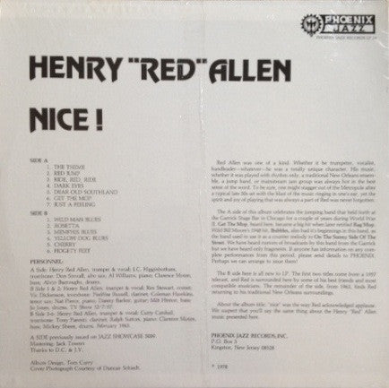 Henry "Red" Allen : Nice! (LP, Album)