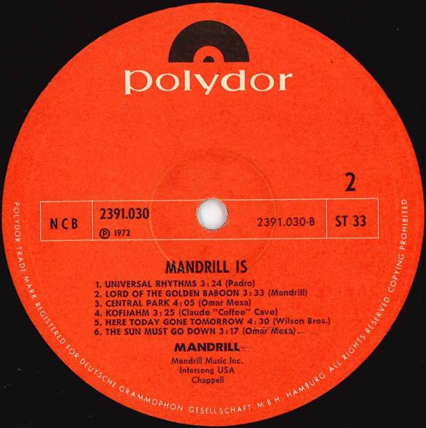 Mandrill : Mandrill Is (LP, Album, Gat)