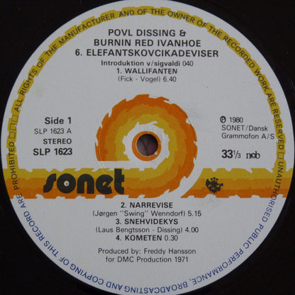 Povl Dissing & Burnin Red Ivanhoe / Povl Dissing Med Benny Holst & Beefeaters (2) : 6 Elefantskovcikadeviser / Nøgne Øjne (2xLP, Comp)