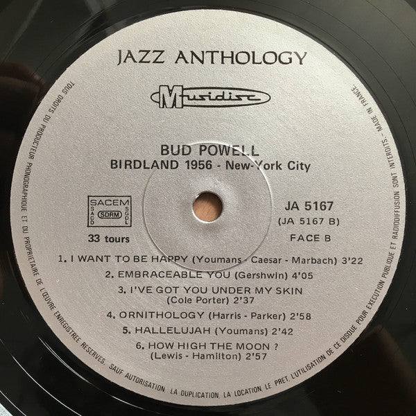 Bud Powell : From "Birdland" New-York City 1956 (LP, RE)