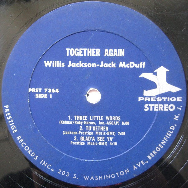 Willis Jackson With Brother Jack McDuff : Together Again! (LP, Album)