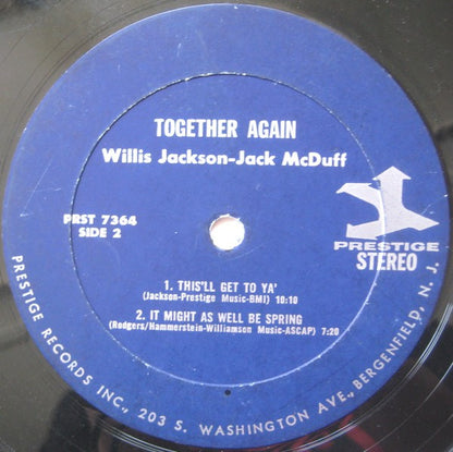 Willis Jackson With Brother Jack McDuff : Together Again! (LP, Album)