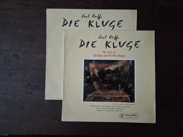 Carl Orff : Die Kluge The Story Of The King And The Wise Woman (2xLP, Mono)