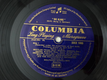 Carl Orff : Die Kluge The Story Of The King And The Wise Woman (2xLP, Mono)