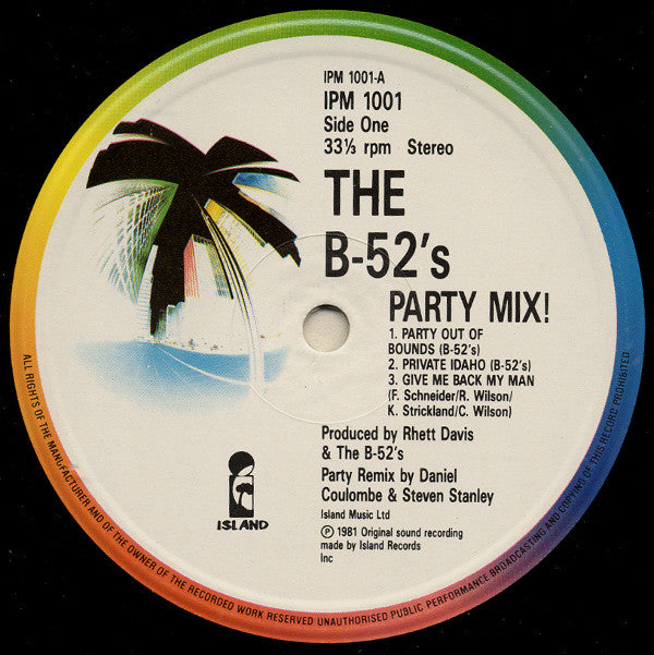 The B-52's : Party Mix! (12", MiniAlbum, RE, Whi)