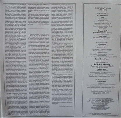 Igor Stravinsky - Claudio Abbado - London Symphony Orchestra : Le Sacre Du Printemps, Petrouchka, L'Oiseau De Feu, The Firebird, Der Feuervogel (2xLP, Album, Comp)